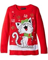 Blizzard Bay Girls' Happy Kitty Christmas Sweater