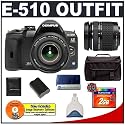Olympus Evolt E510 10MP Digital SLR Camera with Olympus 14-42mm Zuiko Lens + Olympus 40-150mm Zuiko Lens [Outfit] + Spare BLM-1 Battery for Olympus + Transcend 2GB 133X CompactFlash (CF) Card + High Speed USB 2.0 CompactFlash (CF) Card Reader + Cameta Incognito 1000 Deluxe SLR Gadget Bag (fits E300, E330, E410, E500 & E510)