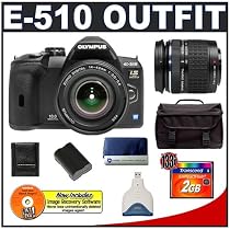 Olympus Evolt E510 10MP Digital SLR Camera with Olympus 14-42mm Zuiko Lens + Olympus 40-150mm Zuiko Lens [Outfit] + Spare BLM-1 Battery for Olympus + Transcend 2GB 133X CompactFlash (CF) Card + High Speed USB 2.0 CompactFlash (CF) Card Reader + Cameta Incognito 1000 Deluxe SLR Gadget Bag (fits E300, E330, E410, E500 & E510)