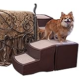 Pet Gear Easy Step Wrap Around 4-Step Bed Stair for Pets Up to 75-Pound, Chocolate