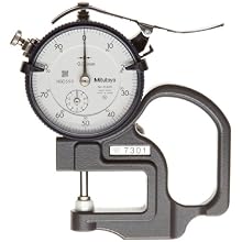 Mitutoyo Dial Thickness Gage, Flat Anvil, Metric