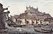 Samuel Prout (Wurzburg, stone bridge with image columns in the background with the castle Marienberg) - 13" X 19"