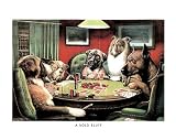 Coolidge Bold Bluff Dogs Playing POKER Art Print POSTER - 19x13