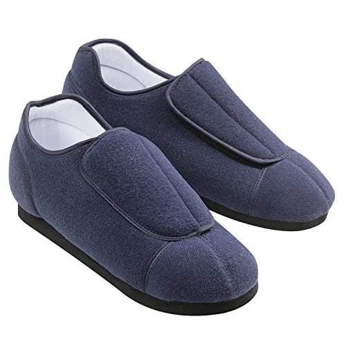 Adjustable Comfortable Health Slippers, Ladies (6-7 1/2), Navy