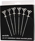 Stainless Steel Martini Picks, Set of 6 (MP-7)