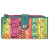 Produkt-Bild: FOSSIL Damen Geldb&ouml;rse aus Kunststoff und t&uuml;rkisem Leder im Printdesign 'WKNDR CKBK Clutch' - SL2535895