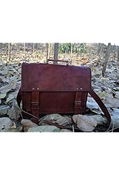 ScotchLeather Genuine Men's Leather Messenger Laptop Briefcase Satchel Mens Bag