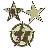 Wallies 12238 Camouflage Stars Wallpaper Cutout