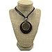 Skullz Jewelry Set of 3, Tree of Life Necklace, Wooden & Metal Bohemian Hippie Pendants with Adjustable Leather Cords