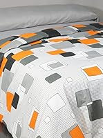 Casa Campo  Juego De Funda Nórdica Opal (Gris/Naranja)