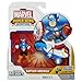 Playskool Heroes Marvel Spider-Man Adventures Captain America Figure with Shield Racer Vehicle