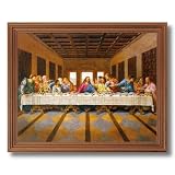 Jesus Christ The Last Supper Religious Wall Picture Oak Framed Art Print