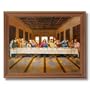 Jesus Christ The Last Supper Religious Picture Oak Framed Art Print