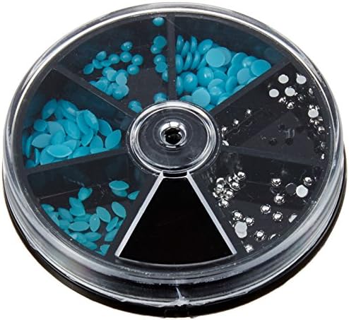 [Nail Labo] Acrylic Round Stones Turquoise SVP-4