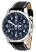 Adee Kaye #AK201-M Men's Aeromaster Leather Strap Oversized Chronograph Watch