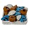 Twelve Shells in Basket Figurine Set