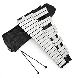 Produkt-Bild: chromatisches Glockenspiel Xylophon - 30 Metall Noten Klangplatten mit gepolsteter Tasche und zwei Schlegeln