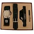 Field & Stream Watch Men Extra Band and Mini Flash Light and Strap Tool Leather Valet Gift Set SALE