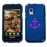 SAMSUNG GALAXY S FASCINATE I500 PINK ANCHOR ON A BLUE HARD CASE COVER