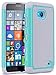 Lumia 640 Case, LK Lumia 640 Case [Drop Protection] Hybrid Dual Layer Armor Defender Protective Case Cover for Microsoft Lumia 640 (Mint)