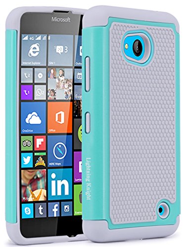 Lumia 640 Case, LK Lumia 640 Case [Drop Protection] Hybrid Dual Layer Armor Defender Protective Case Cover for Microsoft Lumia 640 (Mint)