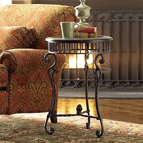 Round Accent Table on Tripod Base by AtHomeMart