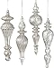 Sullivans OR4676 Assorted Glass Drop Ornament 3 Sets of 4 (12 Ornaments), 6.5
