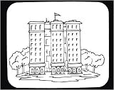 Mouse Pad with San Francisco, black and white, hotel, California, architecture, resort, construction, structure, building
