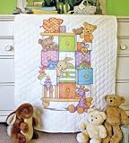 Baby Hugs Baby Drawers Quilt Stamped Cross Stitch Kit - 34X43