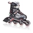 Bladerunner Phaser Flash 4 Size Expandable Junior Skate with Lights (Anth/Grey)
