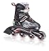 Bladerunner Phaser Flash 4 Size Expandable Junior Skate with Lights (Anth/Grey)