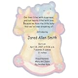 Bear Rocking Horse Diecut Birth Announcements -... by Storkie Express