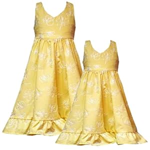 Rare Editions Girl 2T-6X YELLOW WHITE FLORAL EMBROIDERED HALTER Spring Summer Party Dress RRE-31620S-S731620-3T