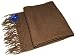 Polo Ralph Lauren Mens Cashmere Plaid Wide Scarf Brown