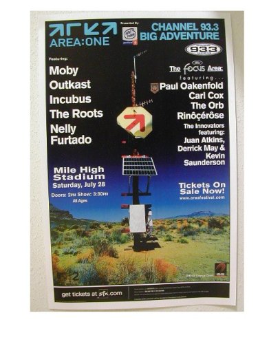 Moby Outkast Incubus The Roots Nelly Furtado Paul Oakenfold Handbill Poster