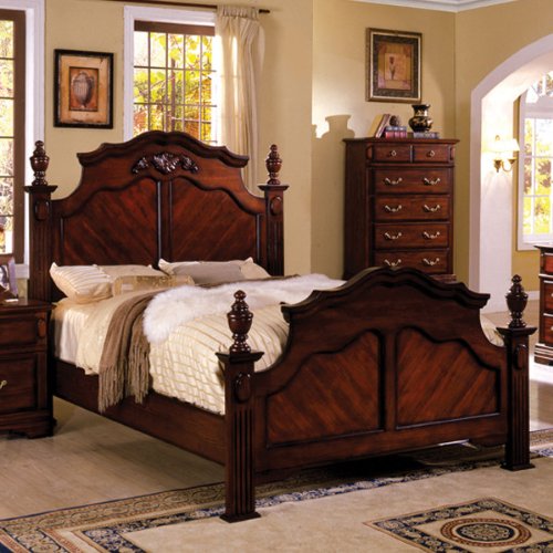 New hot Lewisburg English Style Dark Cherry Finish Eastern King Size