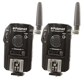 Polaroid TrigPro Transceiver 2.4GHz Radio Remote Flash Trigger and Shutter Cable Release (x2) For The Canon Digital EOS Rebel T4i (650D), T3 (1100D), T3i (600D), T1i (500D), T2i (550D), XSI (450D), XS (1000D), XTI (400D), XT (350D), 60D, 50D, 40D, 30D, 20D, 10D, 5D, 1D X, 1D, 5D Mark 2, 5D Mark 3, 7