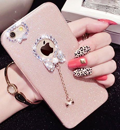 iPhone 6/6s Case,Cyberways TPU/Silicone Case with Bow Pendant and Glitter Star Decoration[Non Slip][Ultimate Protection][Shock Absorbent Premium Slim Fit Flexible][Lifetime Warranty]-GLOD