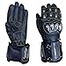 EXCALIBUR BLACK LEATHER CARBON & STEEL ARMOR MOTORCYCLE GLOVES