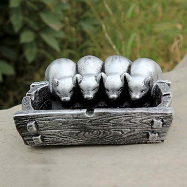 Creative Adorable Four Little Pig Ashtray,Creative personality Office Room Decoration ornament