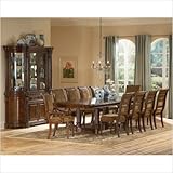 Sonoma 11 Piece Double Pedestal Dining Table Set in Multi-Step Rich Cherry