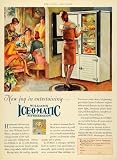 1929 Ad Williams Ice-o-Matic Refrigerator Heating Bloomington Illinois Dining - Original Print Ad