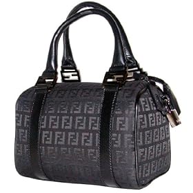 Fendi Black Zucchino Canvas Mini Tube Duffel 8BL071-JQ5-F0QA1