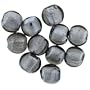 Grey Round Disc Murano Glass Bracelet Loose Beads
