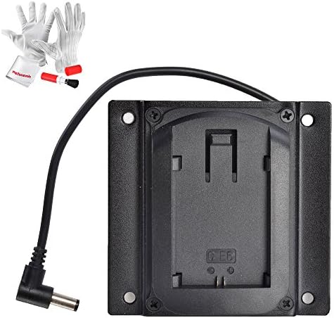 Lightwish Battery Adapter Base Plate for Canon LP-E6 Lilliput 569 663 FEELWORLD FW7D FW619 Monitor &amp; Pergear Cleaning Kit