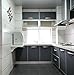 ZHPUAT 14 Inch Stainless Steel Housewares Cutlery Indoor/Outdoor Wall Clock Black