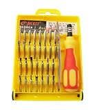 Kit tournevis 32 en 1, T4, T5, T6, T7, T8, T10, T15, T20 pour réparation de Mini Laptop PC, téléphone, Set Kit pour l'iPhone d'Apple, Samsung, Nokia, LG, Sony, HTC Téléphones Mobiles avec aimant intégré, xbox