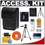 Deluxe Accessory Kit with Soft Leather Case + DMW-BCE10 Battery + Tripod + Cameta Bonus Kit for Panasonic Lumix DMC-FX30, FX33 & FX55 Digital Cameras