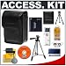Deluxe Accessory Kit with Soft Leather Case + DMW-BCE10 Battery + Tripod + Cameta Bonus Kit for Panasonic Lumix DMC-FX30, FX33 and FX55 Digital Cameras