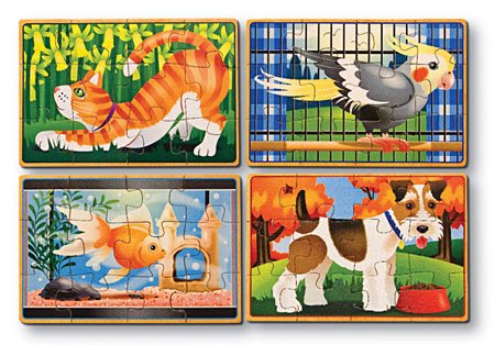 Childrens Toyshop  Toys : Melissa & Doug Deluxe Pets in a Box Jigsaw Puzzles